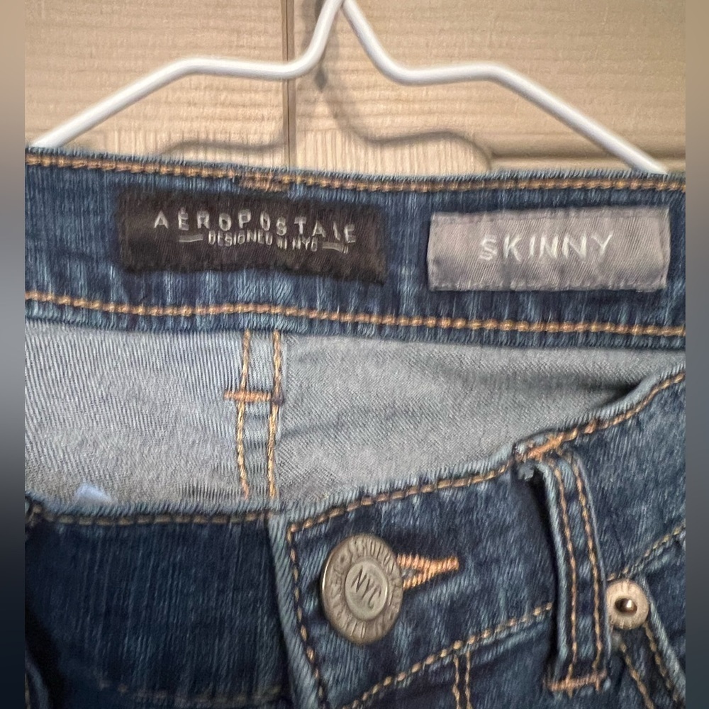 Aeropostale Blue Skinny Jeans - Picture 4 of 5